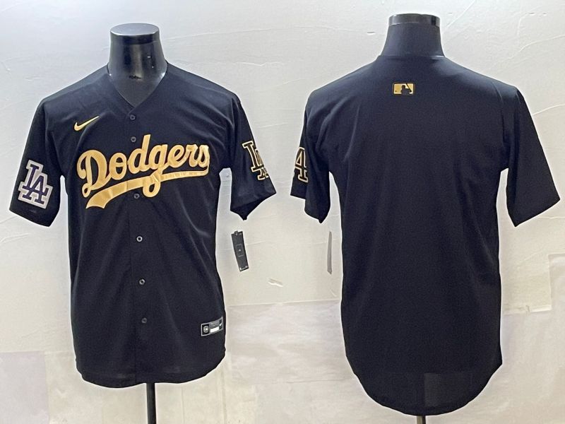 Men Los Angeles Dodgers Blank Black Gold Nike MLB Jersey style 006->los angeles dodgers->MLB Jersey